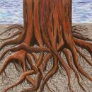 Paintings of tree roots. 