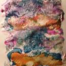 Abstract painting using many colors. 