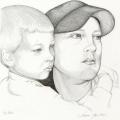 My Dad is a pencil drawing of my son and my grandson.  
