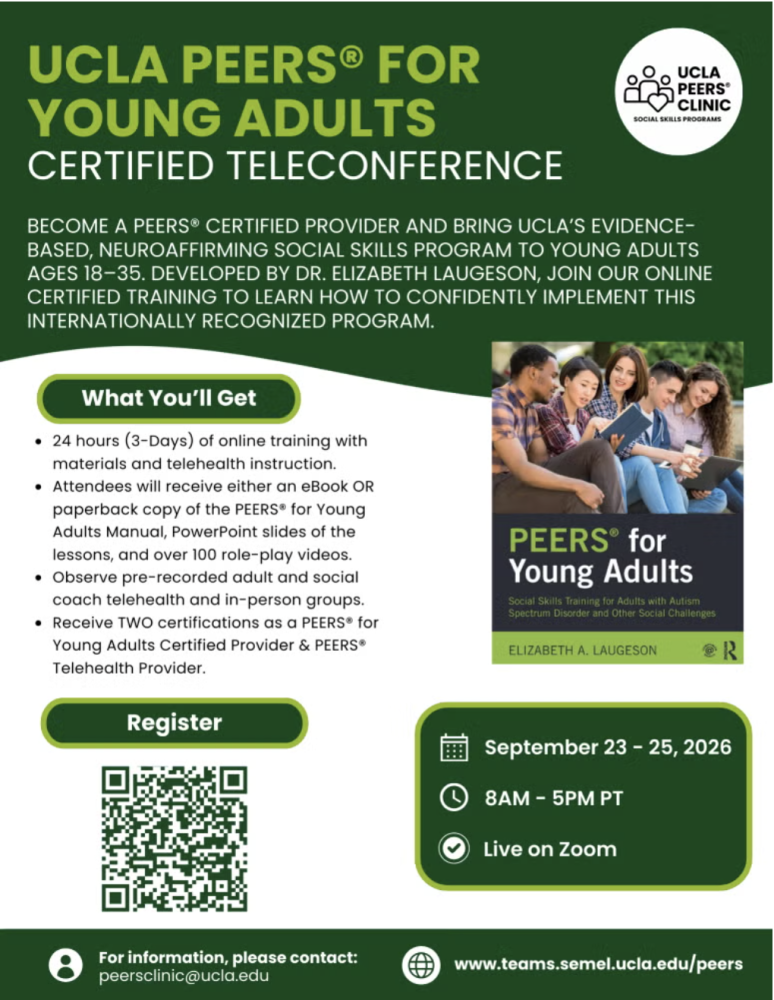 PEERS® for Young Adults Certified Trainings