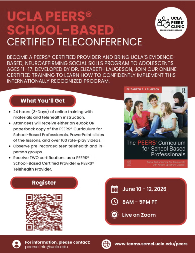 PEERS® School-Based Certified Trainings